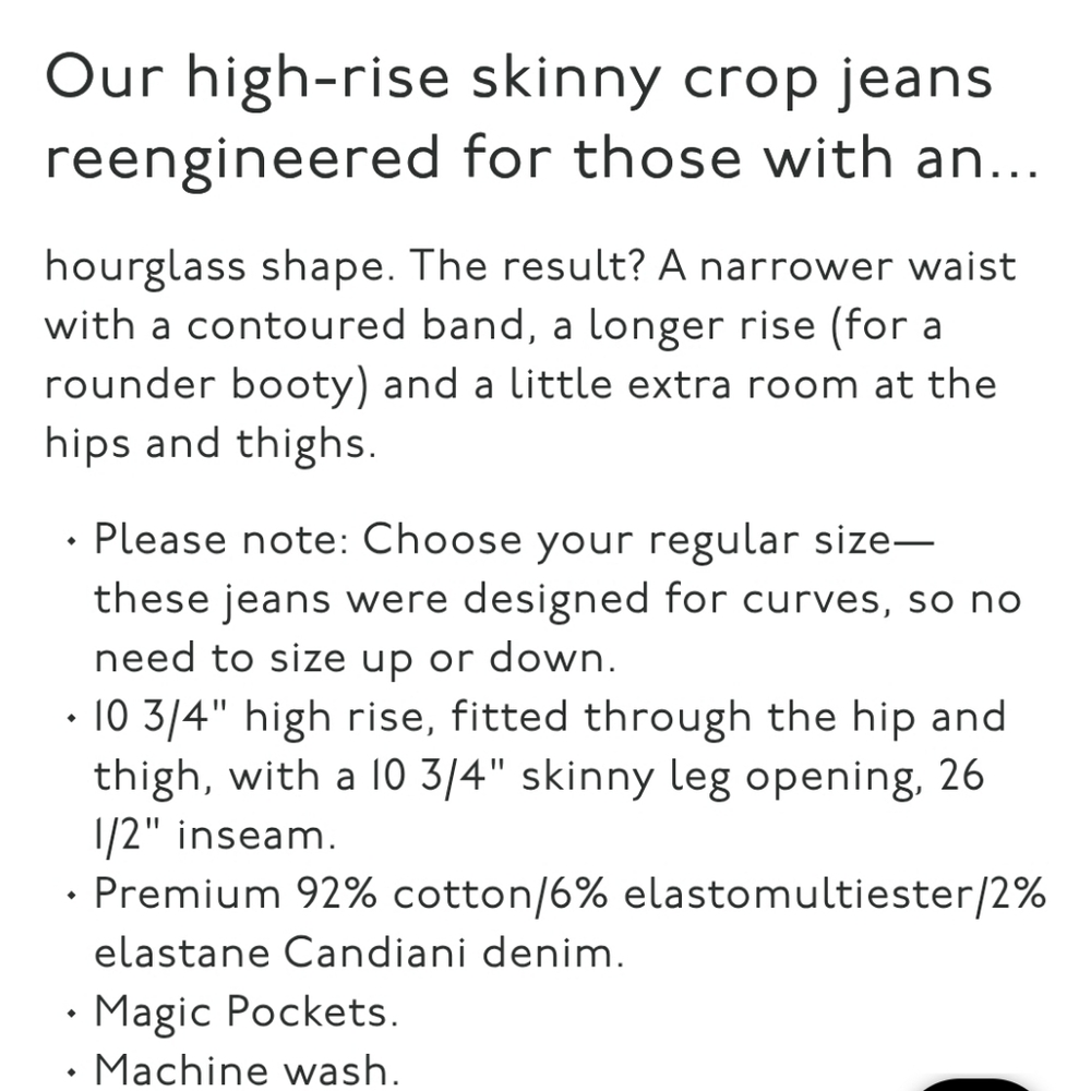 Madewell‎ Curvy High Rise Skinny Crop Jeans Women’s 27 Blue Stretch Denim MC507 - Picture 3 of 15